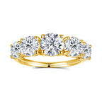18k Plated 3.8CTW Genuine Moissanite Rings for