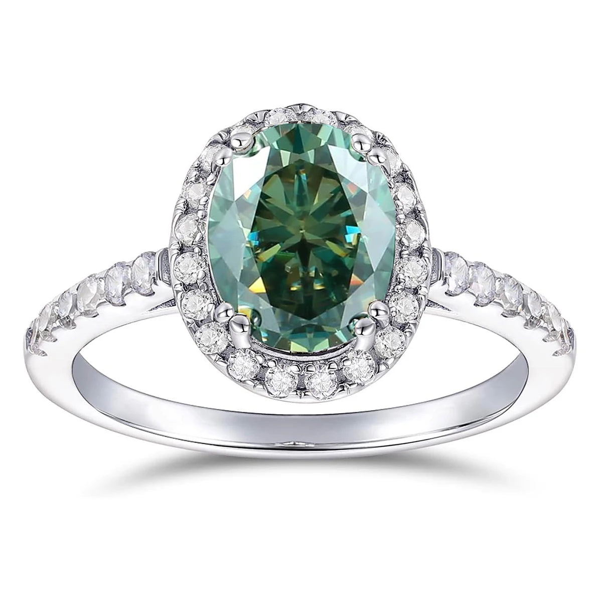 Firering 100% Real Oval Moissanite Ring 1-2ct.