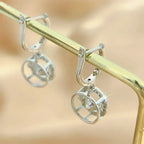 White Gold Plated 0.5/1CT Moissanite Drop Earring for