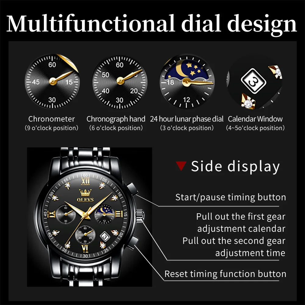 OLEVS Popular men's watches stainless steel
