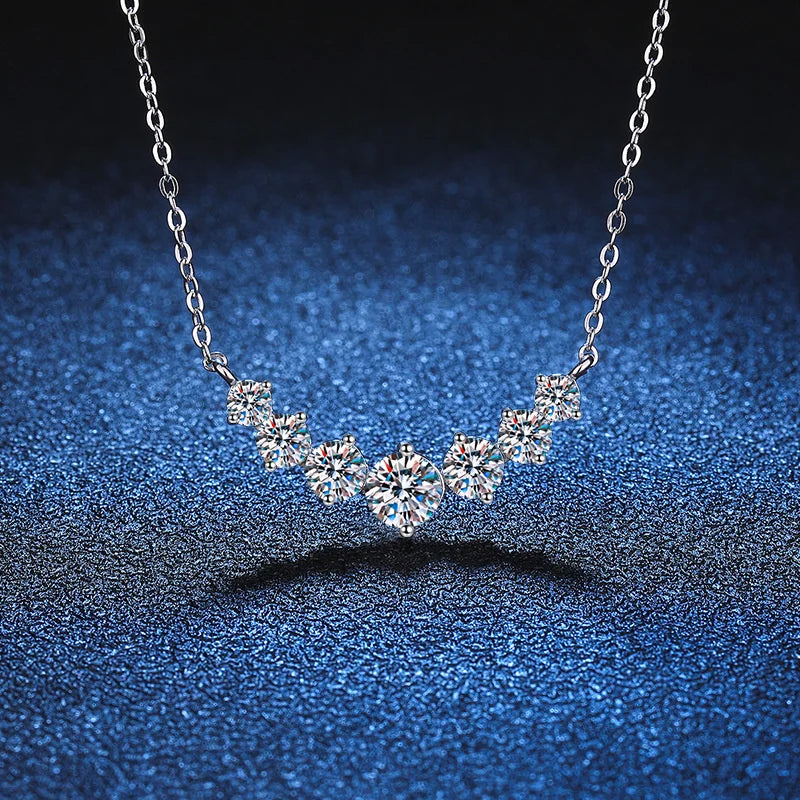 Moissanite Necklace For Woman Wedding Fine Jewely