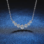 Collier en moissanite pour femme, bijoux fins de mariage