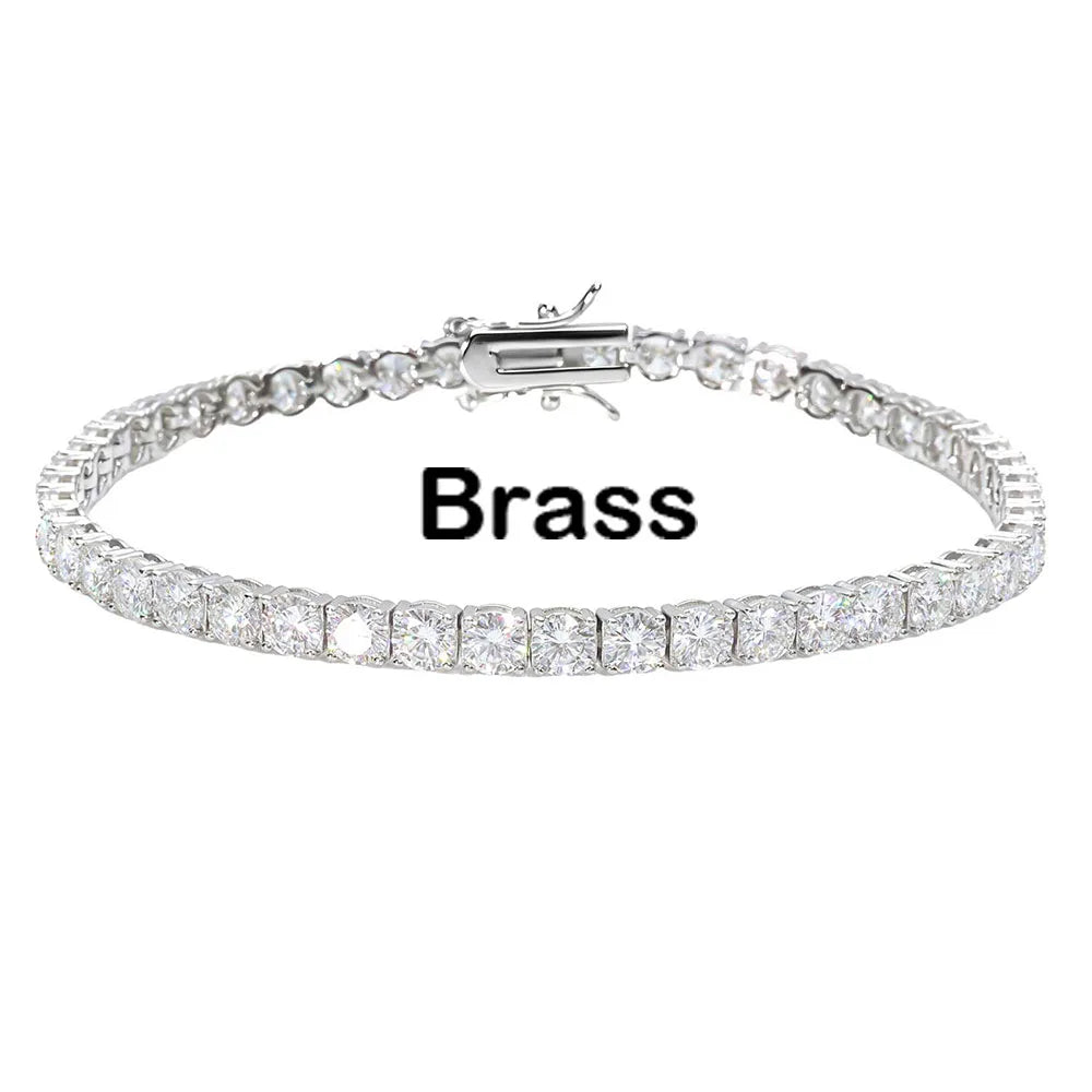 ESKEEM Real Moissanite Tennis Bracelet Pass Test - VVS1 Moissanite / Brass / 5mm 7inch, VVS1 Moissanite / Brass / 5mm 8inch, VVS1 Moissanite / Brass / 4mm 7inch, VVS1 Moissanite / Brass / 4mm 8inch, VVS1 Moissanite / Brass / 3mm 7inch, VVS1 Moissanite / Brass / 3mm 8inch
