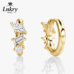 Lnkry 14K Gold Filled Three Stone Huggie Earring