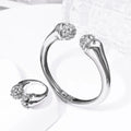 Damen Armband und Ring Set Luxus Goldfarbe