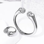 Damen Armband und Ring Set Luxus Goldfarbe