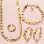 Ensemble de bijoux chaîne serpent de style simple, style vintage