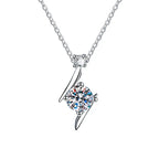 1.0 carat women moissantie pendant necklace for.