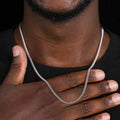 3mm Men's Cuban Chain Necklace Simple Stainless Steel - 40cm / 3mm / Silver|United States, 50cm / 3mm / Silver|United States, 60cm / 3mm / Silver|United States