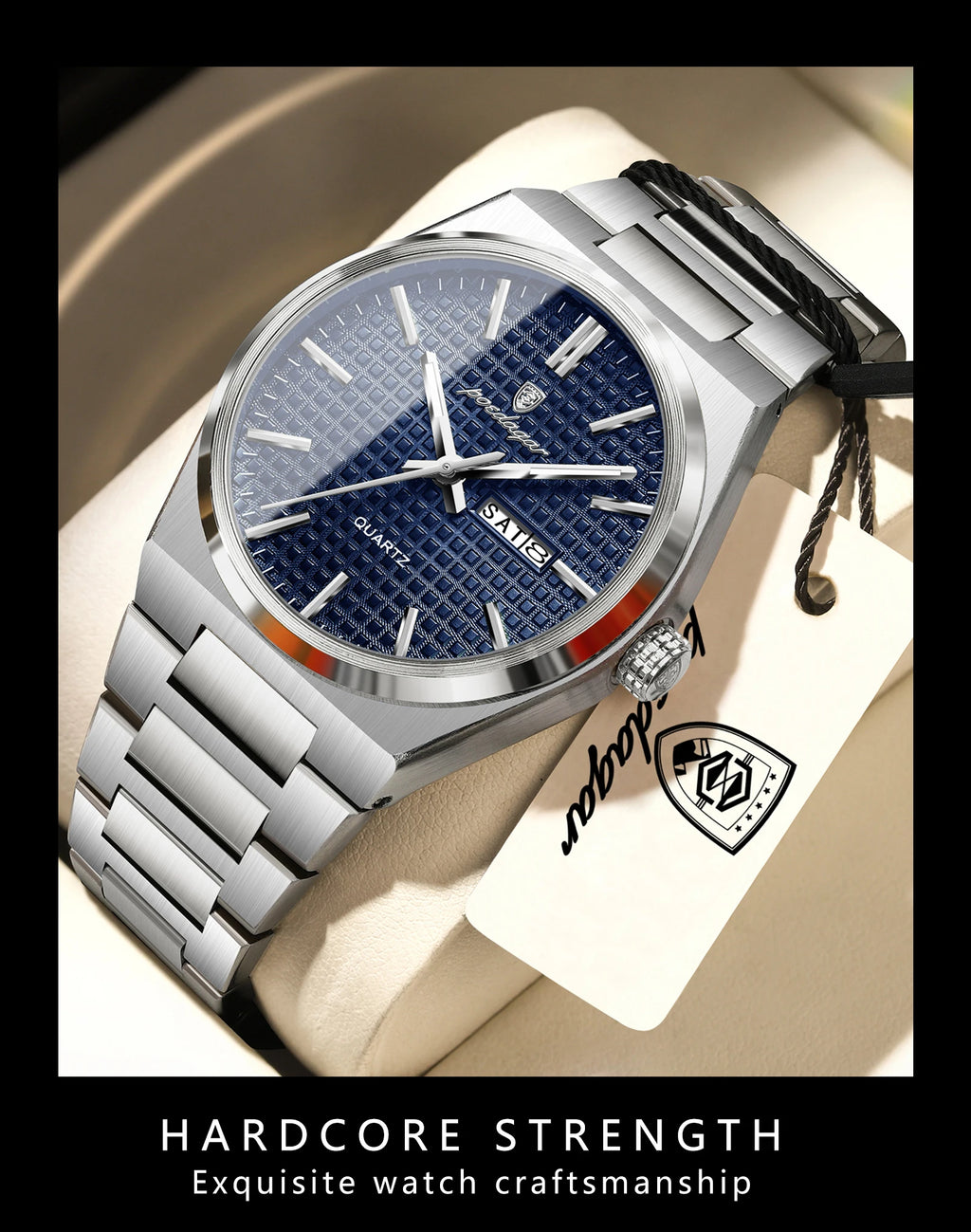Poedagar Original Luxury Men Clock Waterproof