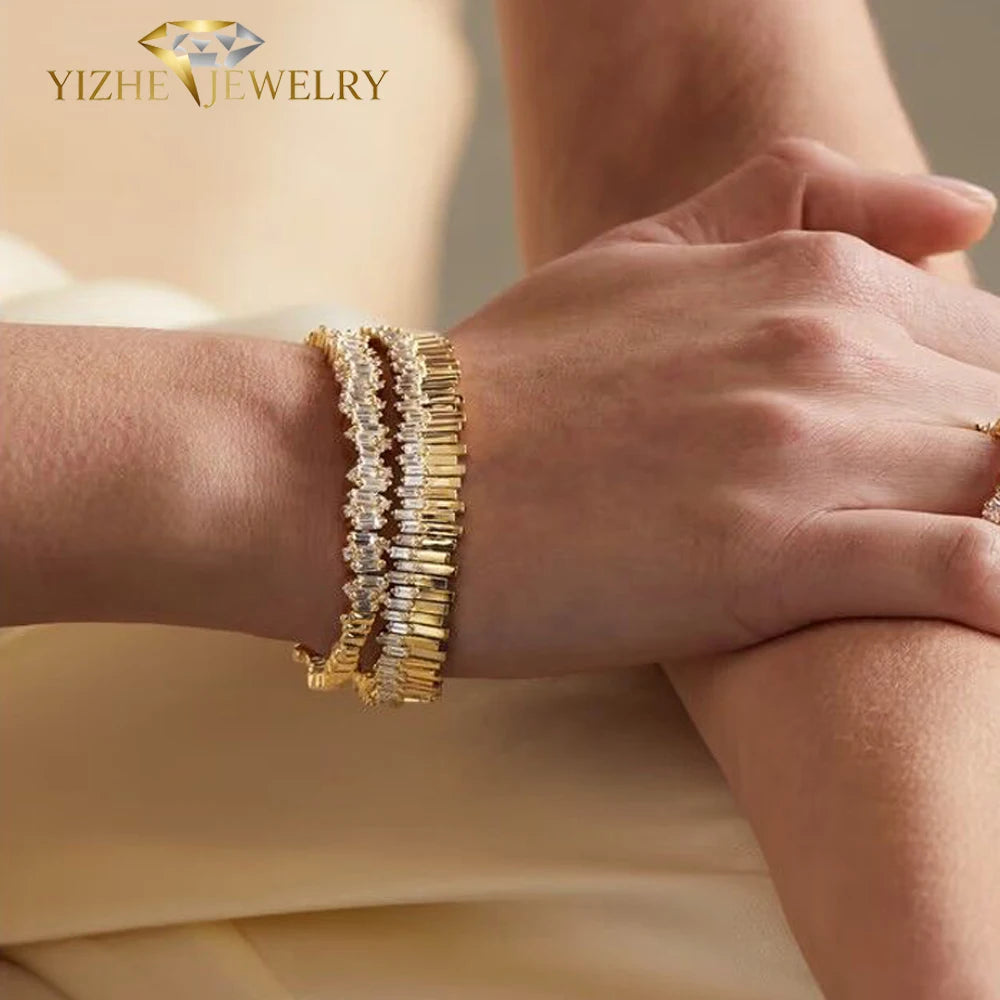 2026 Fashion Stacking Wrist Bracelet Paved Bling