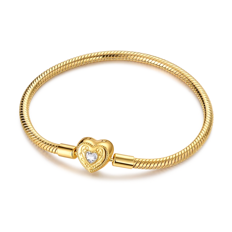 925 Sterling Silver Bracelets 17-20CM Original Golden - KTB085-GD / 20cm / United States, KTB085-GD / 18cm / United States, KTB085-GD / 19cm / United States, KTB085-GD / 17cm / United States