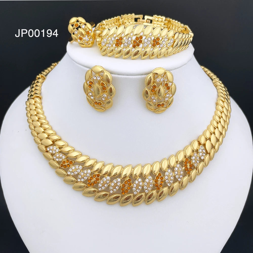High Quality Dubai Gold Plated Jewelry Set For