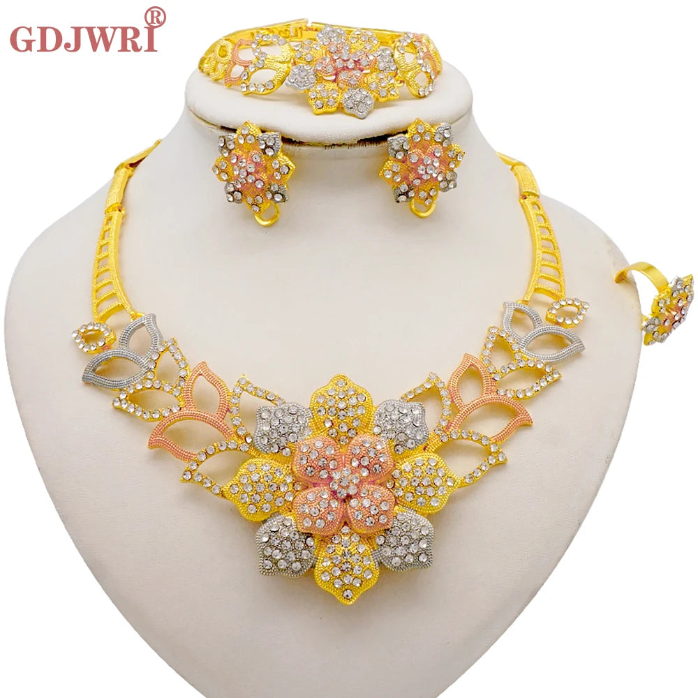 Dubai Women Gold Color Jewelry Sets African Wedding - BJ-944-4-LS1-4