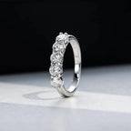 SG White Gold D Color 4mm Moissanite Ring For