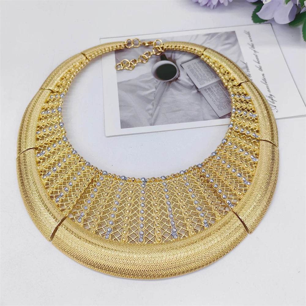 Dubai Women Jewelry Set Classic Design 18k Gold