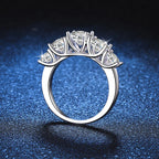 18k Plated 3.6CT All Moissanite Rings for Women 5