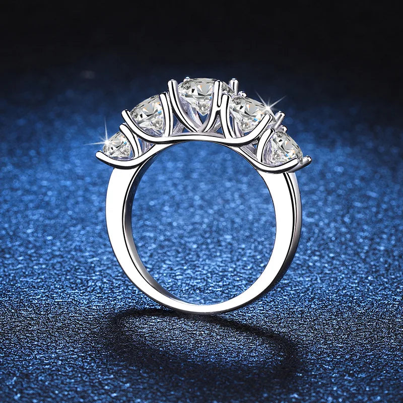 18k Plated 3.6CT All Moissanite Rings for Women 5