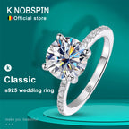 KNOBSPIN D VVS1 1-3ct Round Moissanite Ring 18K White