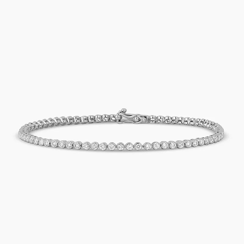 Lnkry Sparkling Round Bezel 2.5mm Moissanite Tenni