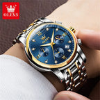Olevs 2858 Men's Watches Stainless Steel Waterproo.