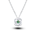 0.5ct GRA Moissanite Necklace for Women Sparkling - blue green / China Mainland