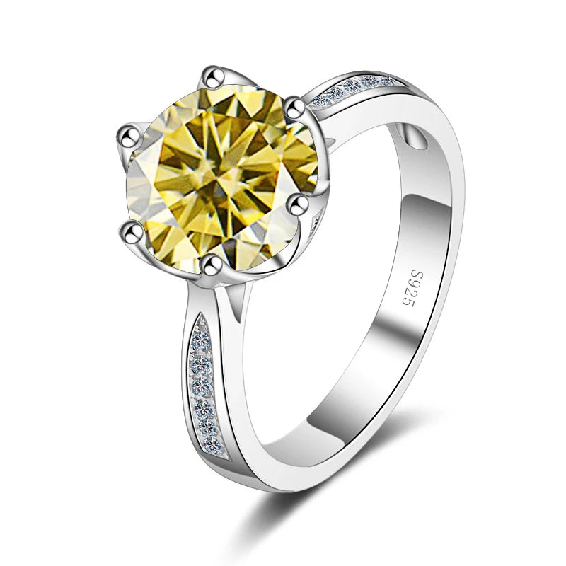 JoyceJelly Luxury 3ct D Color Moissanite Rings