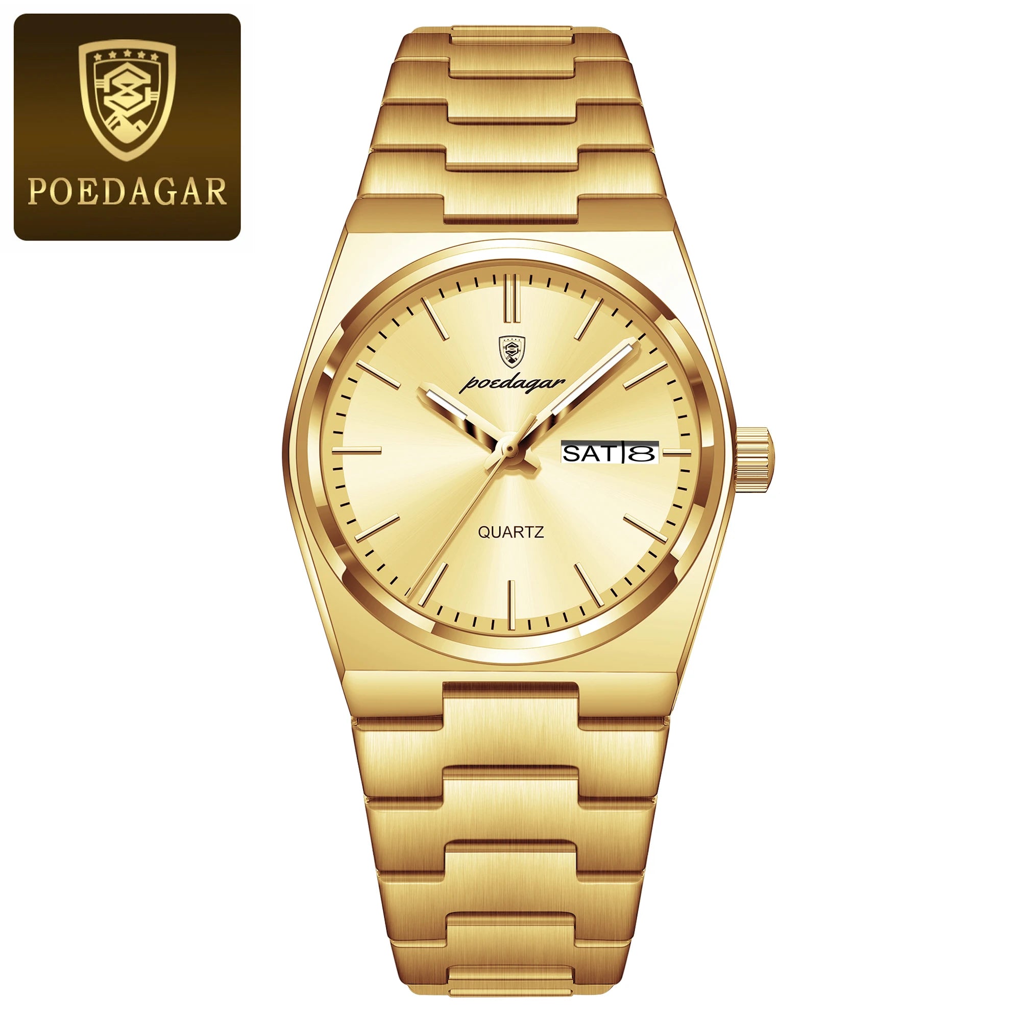 POEDAGAR Top Exquisite Woman Wristwatch Waterproof - 786 Gold Gold