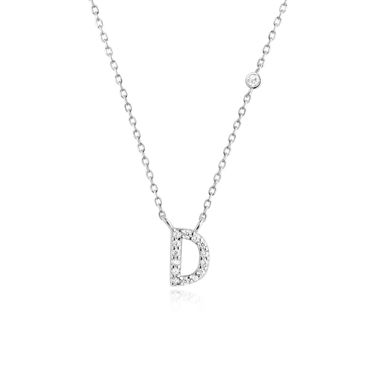 ANDYWEN 925 Sterling Silver Gold Small 26 Letters A- Z - Silver D