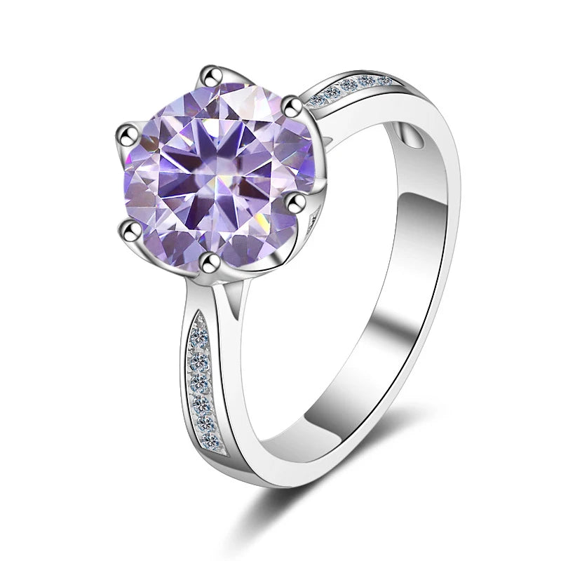 JoyceJelly Luxury 3ct D Color Moissanite Rings