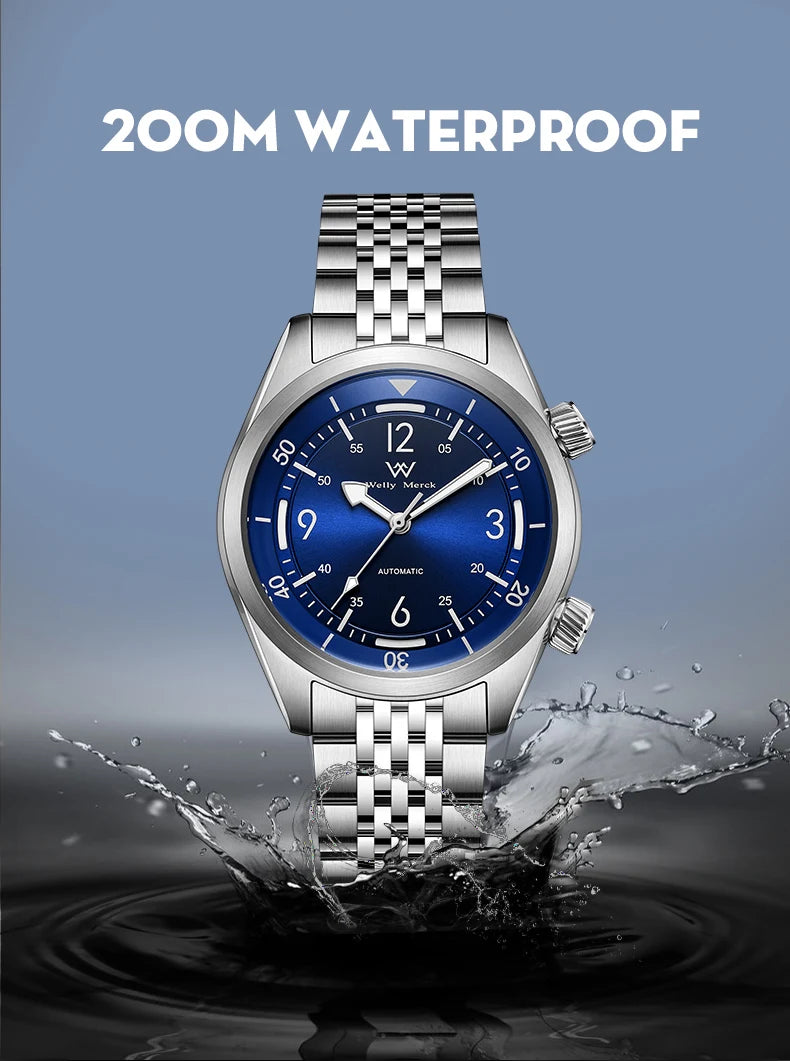 WM Watch Automatic Mechanical Watches Water Resist