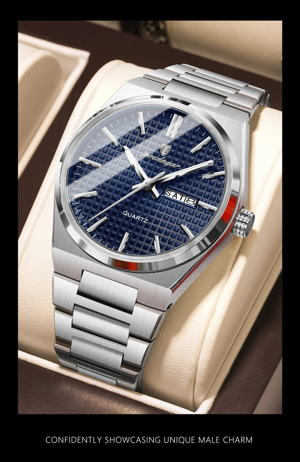 Poedagar Original Luxury Men Clock Waterproof