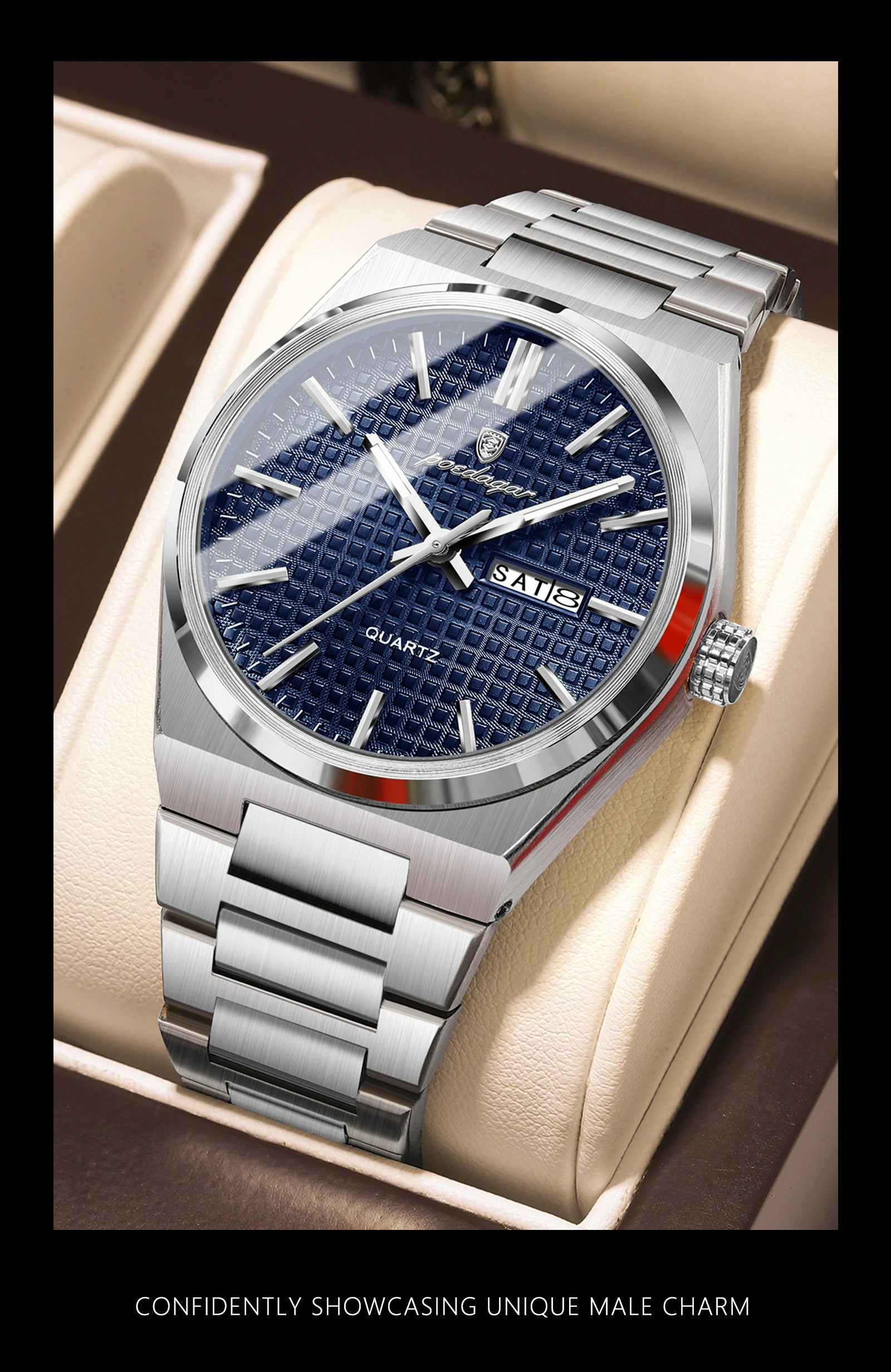 Poedagar Original Luxury Men Clock Waterproof