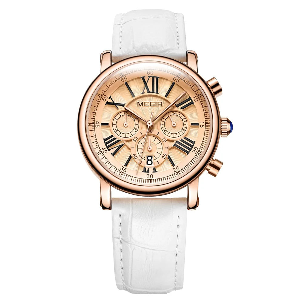 Megir Luxury Fashion Quartz Watch for Female Stude.