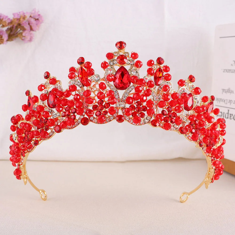 Kmvexo Handmade Pink Purple Crystal Beads Bridal.