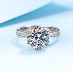 Bagues JoyceJelly de luxe en moissanite 3 carats couleur D