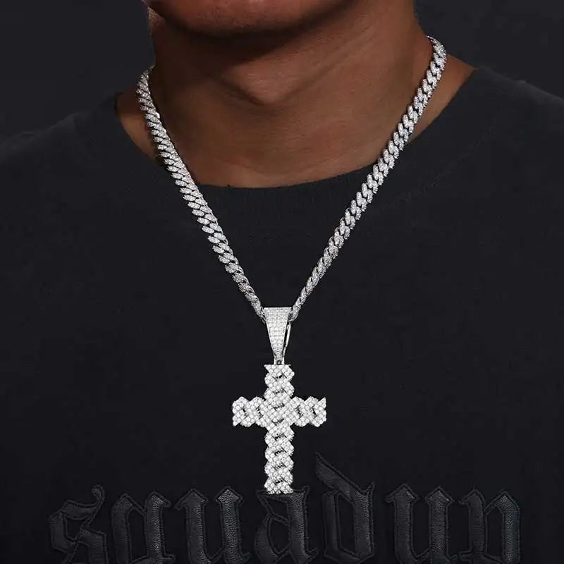 High Quality Unisex Classic Cross 14mm Cuban Link.