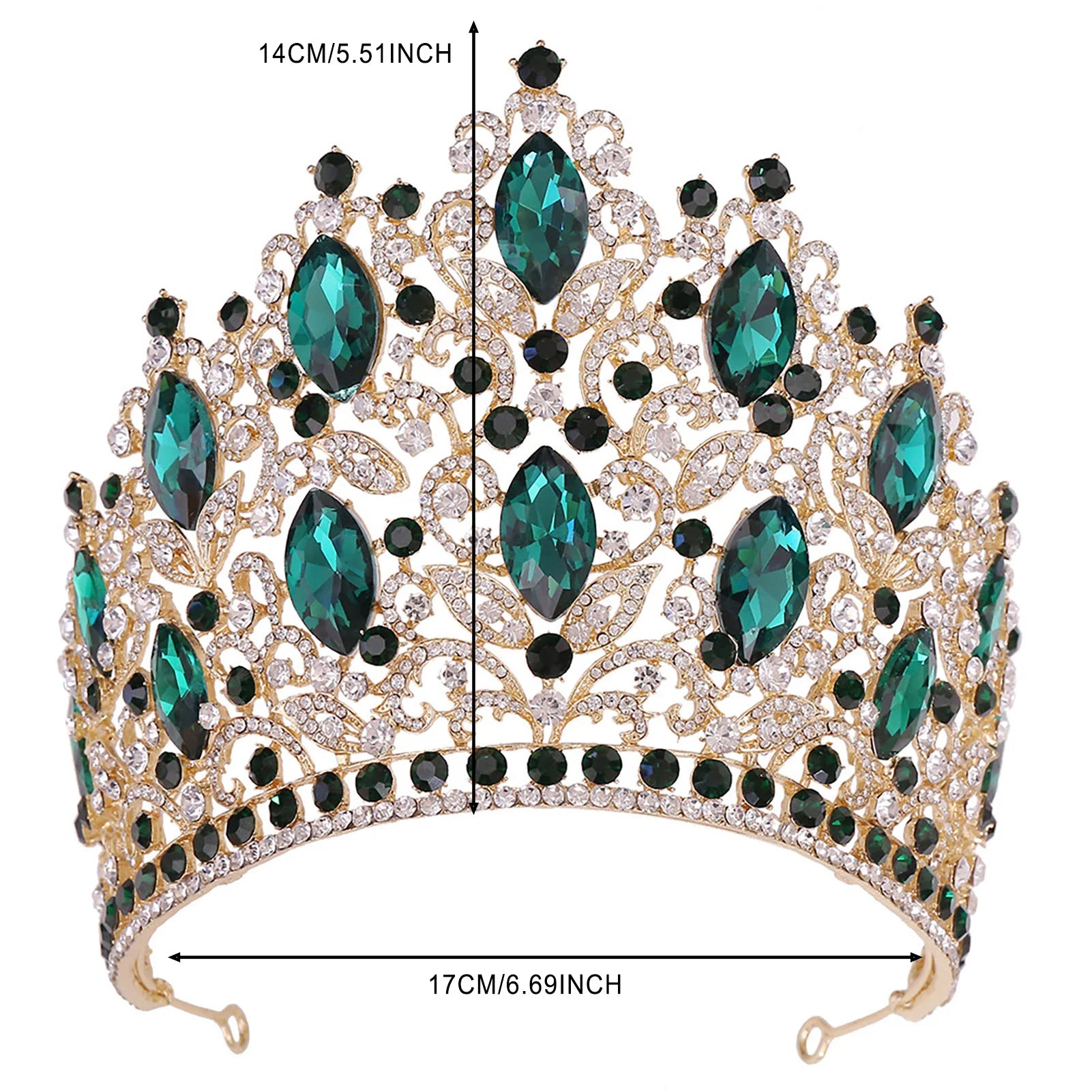 Luxury Wedding Tiaras For Bride Crystal Rhinestone