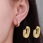 D Color Full Moissanite Hoop Earrings For Women.