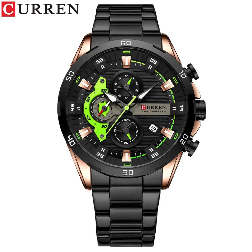 CURREN 8402 Creative Fashion Mens Business Casual - Black