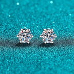TY 0.3-2CT Moissanite Earrings 925 Sterling Silver