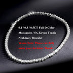Ewya Real Tennis Plein Moissanite 3 Griffes 3/4/5mm