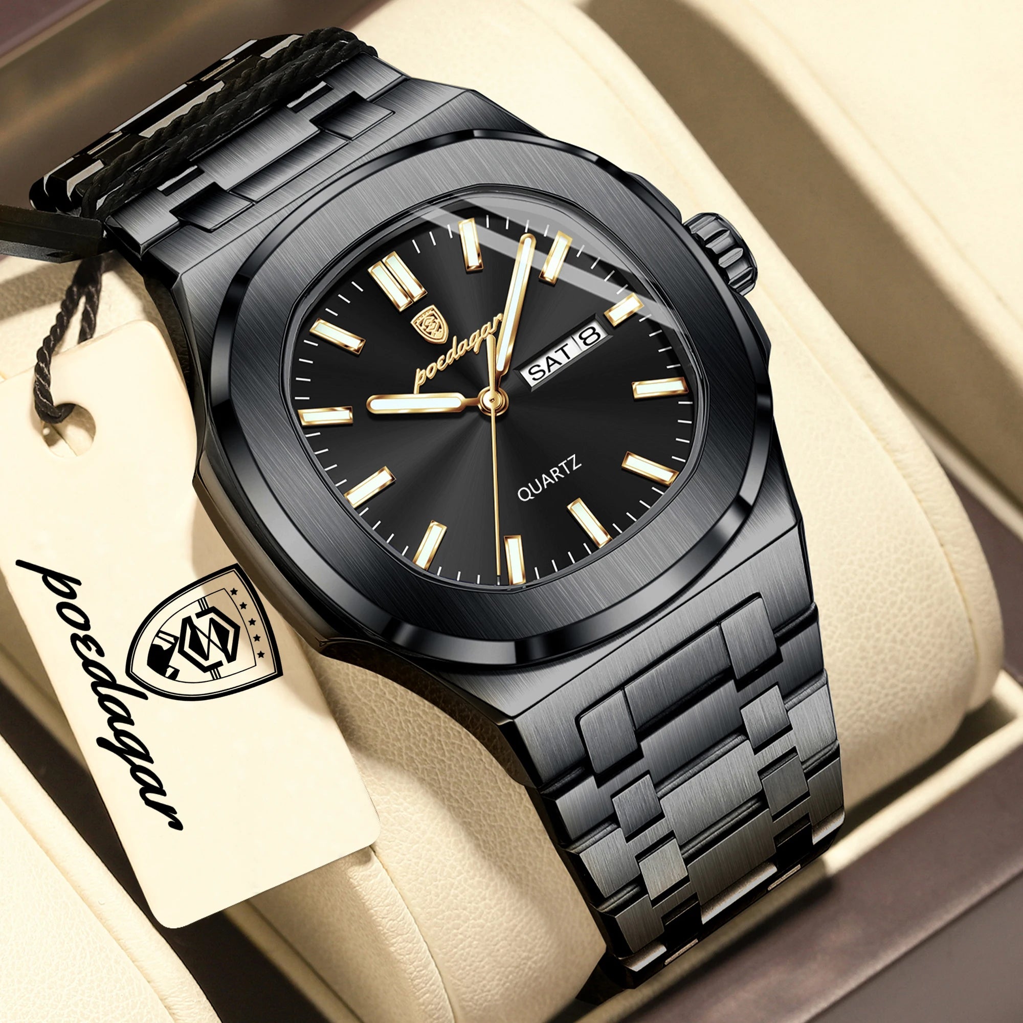 Poedagar Top Trendy Men's Watches Waterproof Lumin