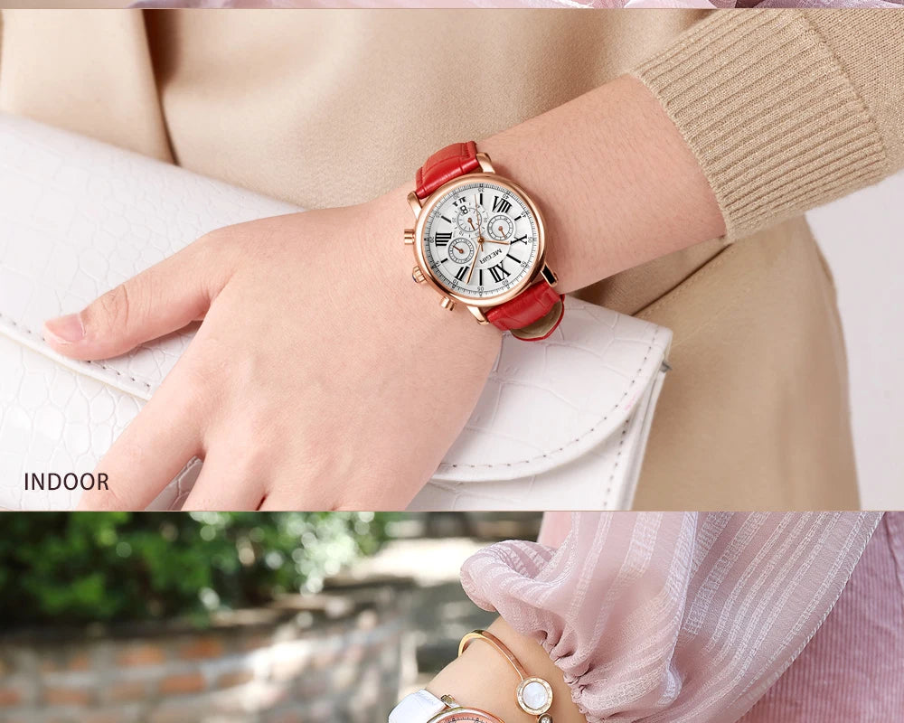 Megir Luxury Fashion Quartz Watch for Female Stude.