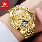 Olevs Automatische mechanische Uhr für Herren Datum