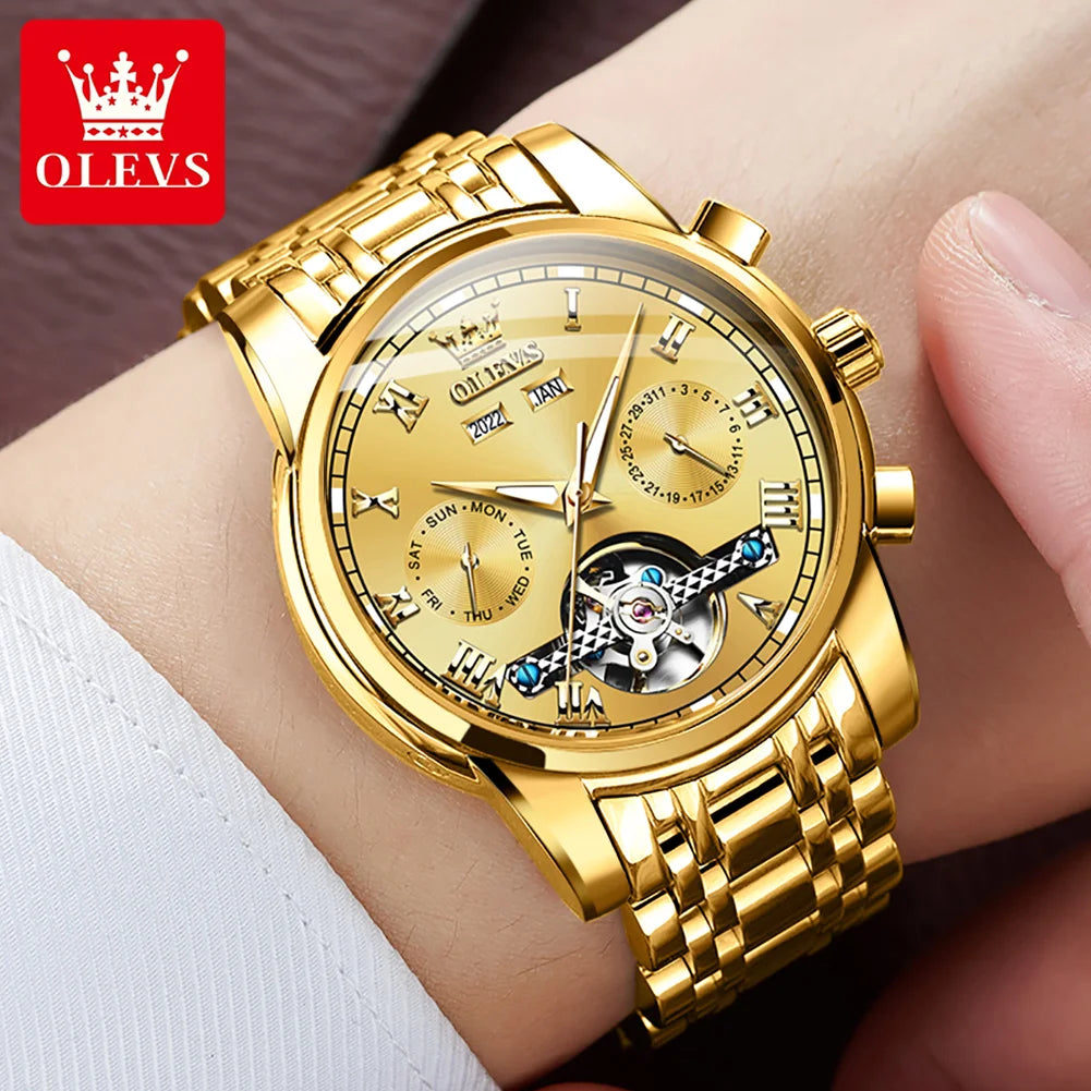 Olevs Automatic Mechanical Watch for Men Date
