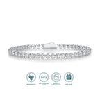 Jiuzuan 925 Sterling-Silber Tennisarmband, Hip