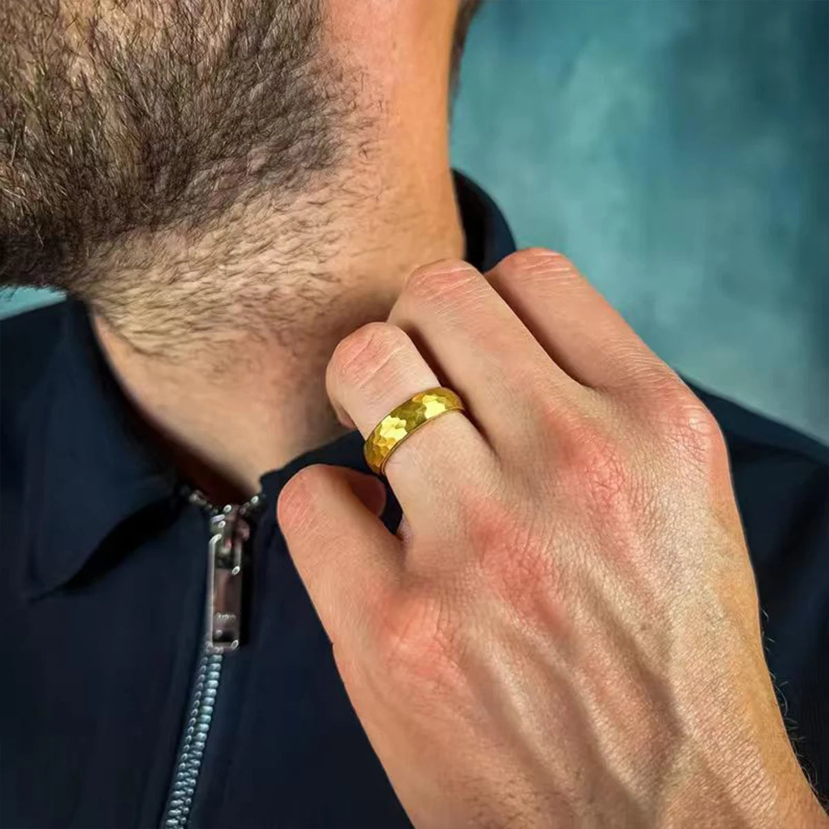 8MM/6MM Gold Color Tungsten Carbide Ring Fashion