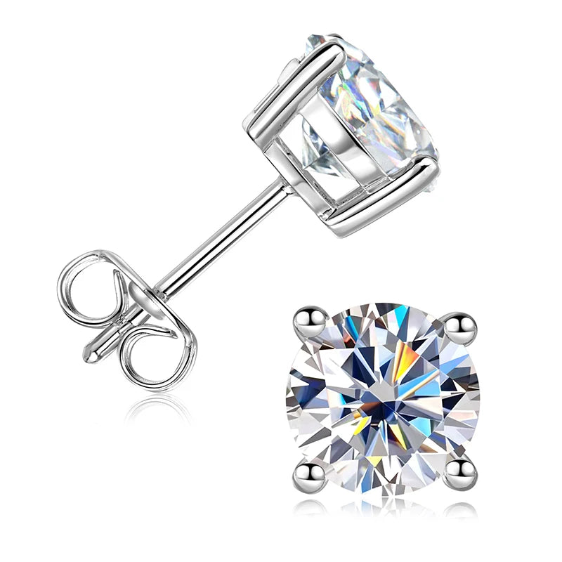 Lnngy 0.3-2CT Moissanit-Ohrstecker für Damen