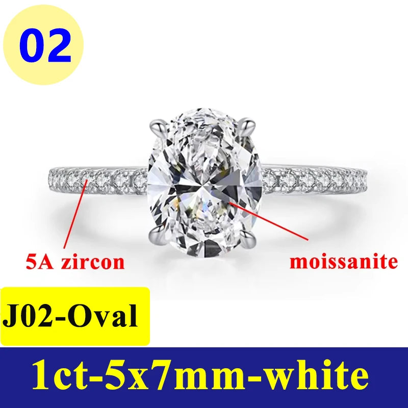 1-3CT Moissanite D Color VVS Diamond Women's Oval - add-box / J02-oval-1ct / 6, add-box / J02-oval-1ct / 7, add-box / J02-oval-1ct / 5, add-box / J02-oval-1ct / 8, add-box / J02-oval-1ct / 9, add-bag / J02-oval-1ct / 8, add-bag / J02-oval-1ct / 9, add-bag / J02-oval-1ct / 6, add-bag / J02-oval-1ct / 7, add-bag / J02-oval-1ct / 5